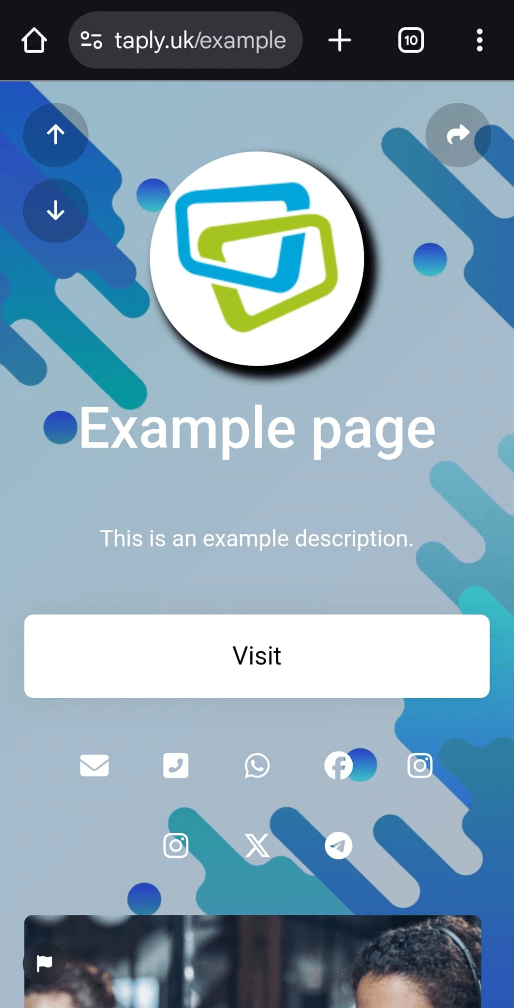 Screenshot of biolink page examples